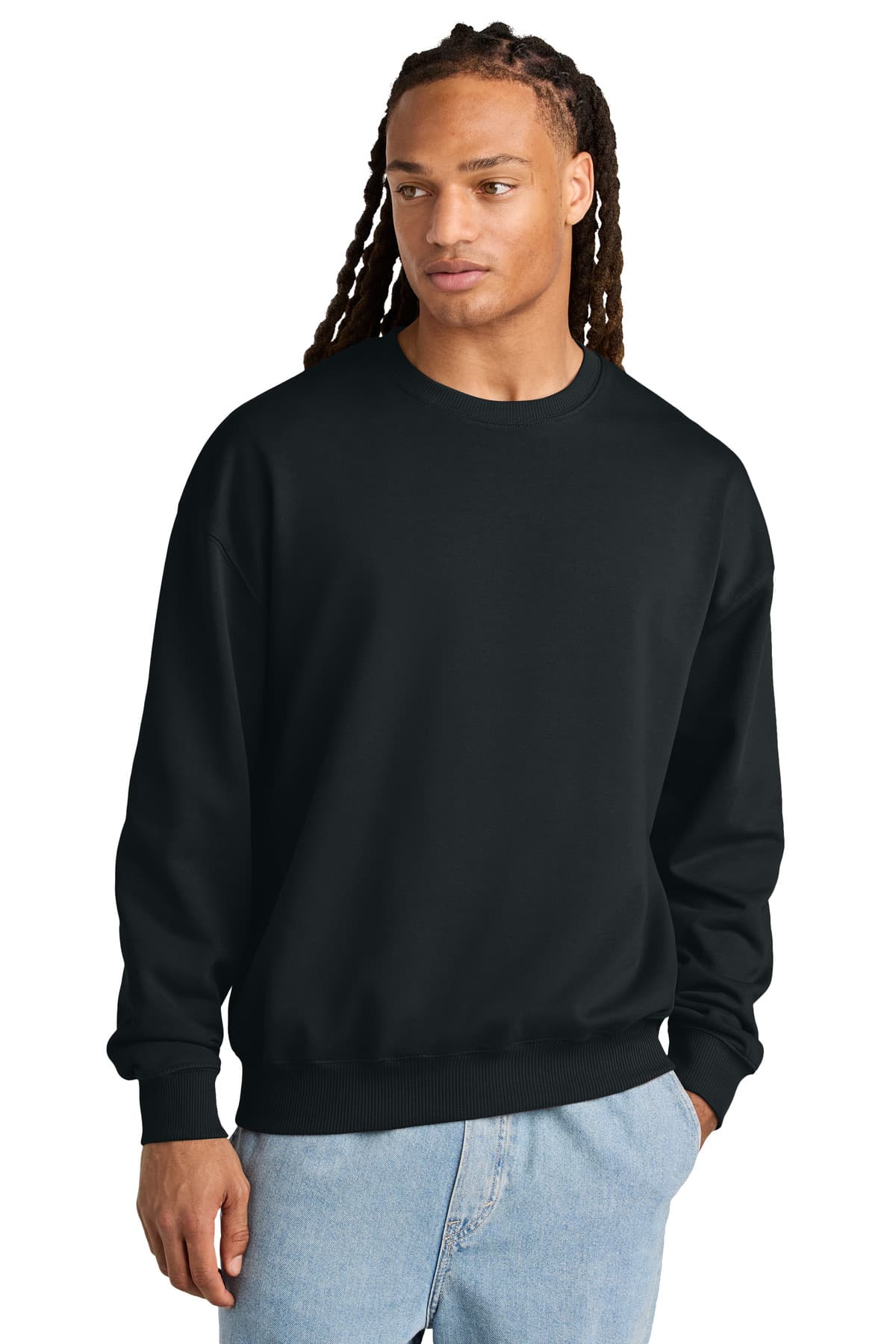 Stanley/Stella ® Unisex Ledger Dry Crewneck Sweatshirt — Black