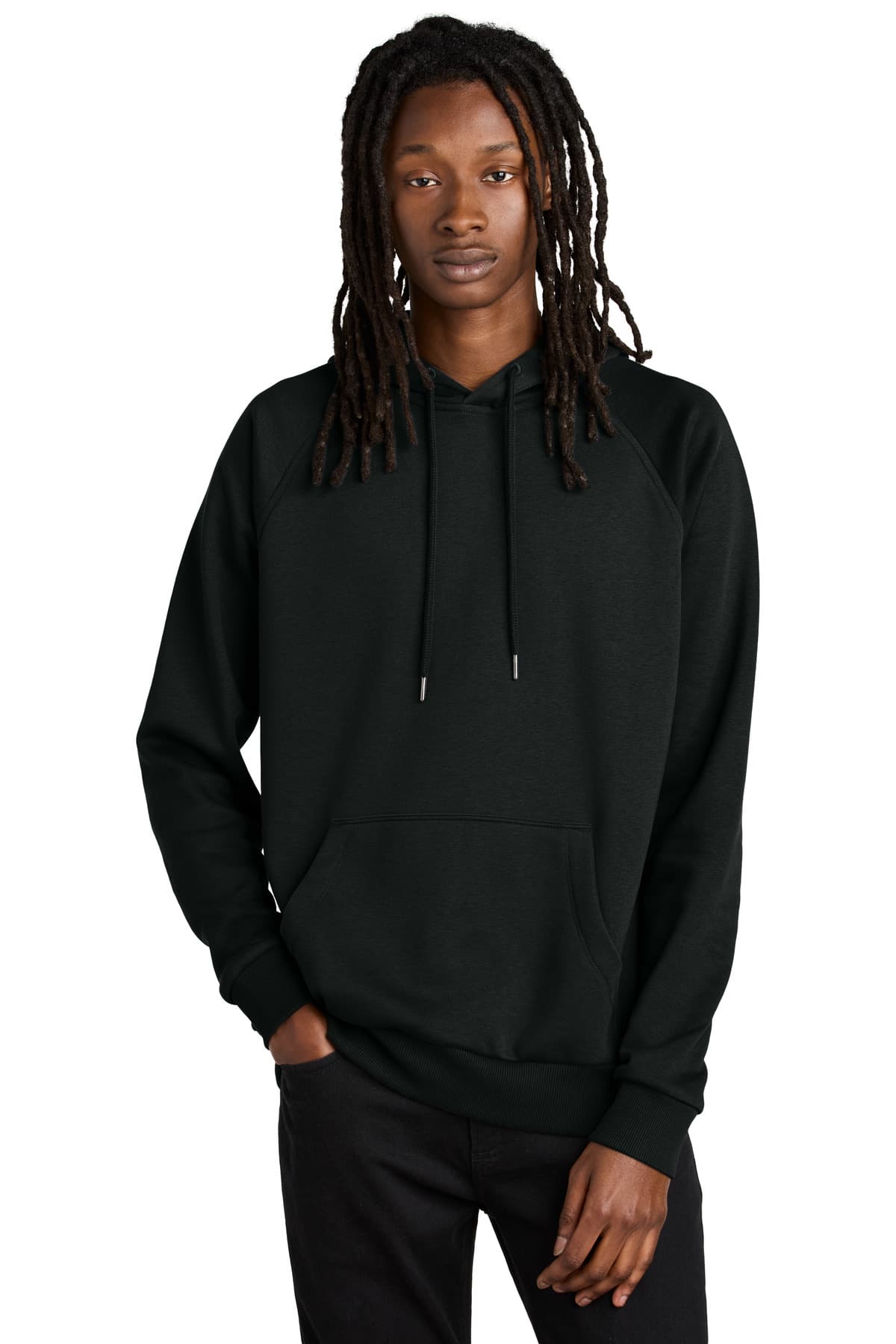 Allmade ® Unisex Organic CVC Fleece Pullover Hoodie — Deep Black