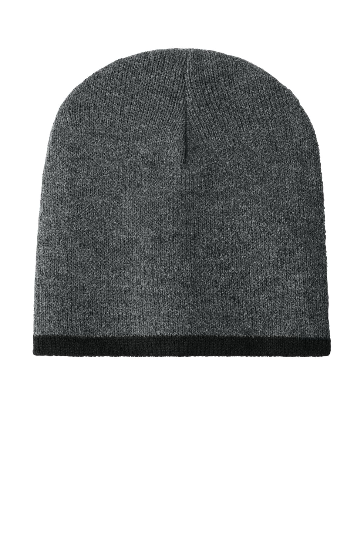 Port Authority ® Beanie Cap — Athletic Oxford/ Black