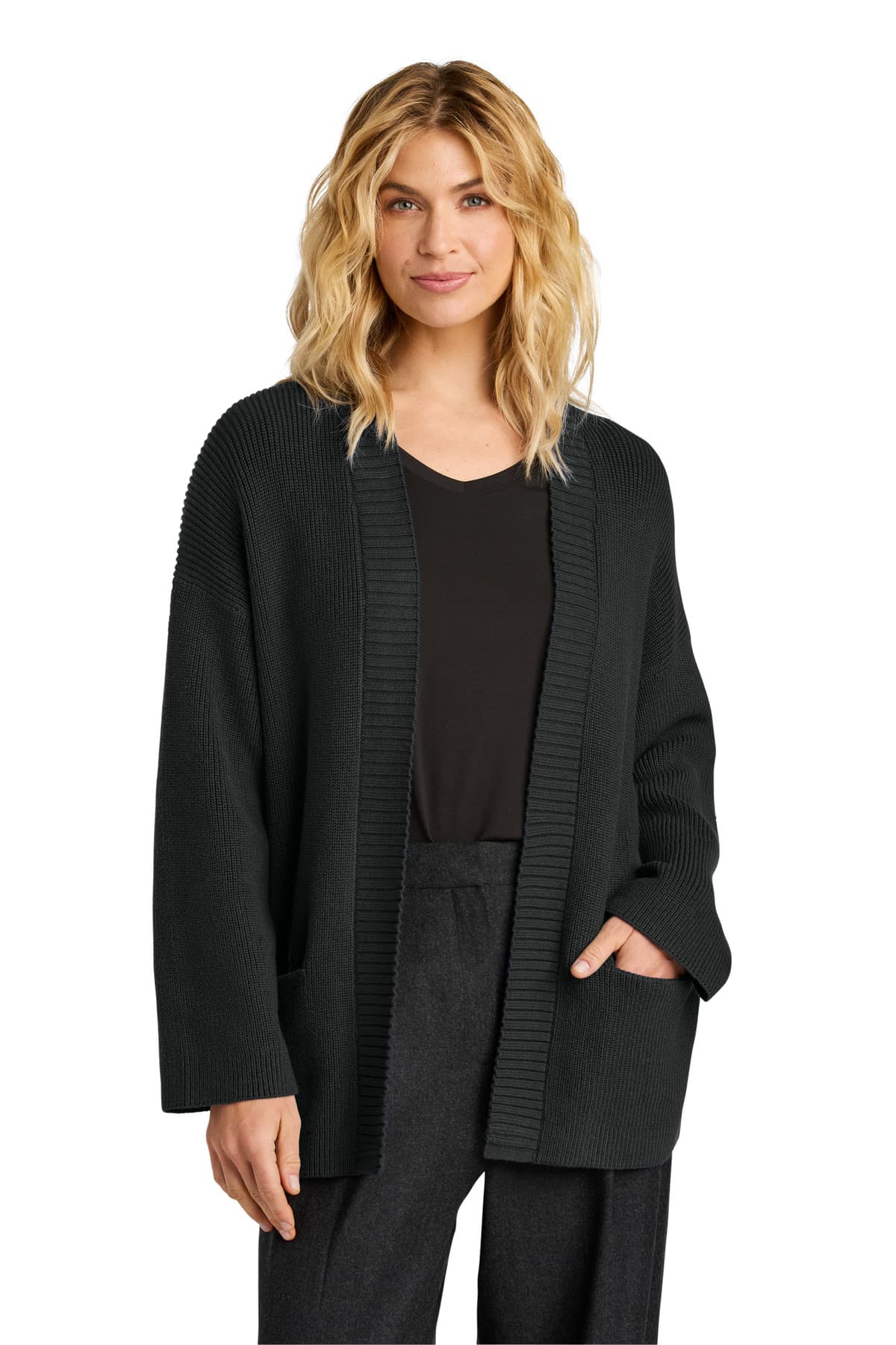 Mercer+Mettle ® Women's Open Cardi — Deep Black
