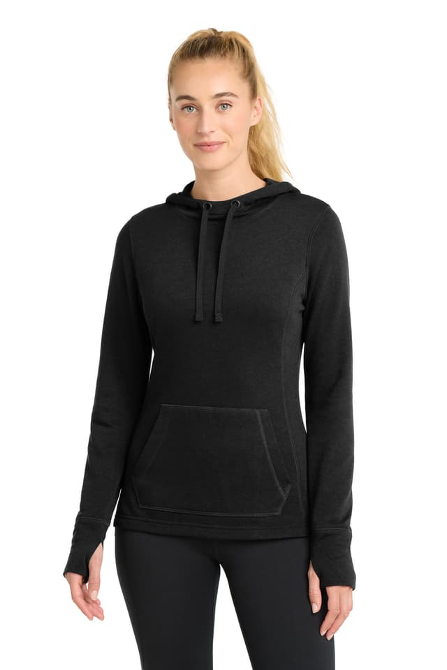 Sport-Tek ® Women's PosiCharge ® Tri-Blend Wicking Fleece Hooded Pullover