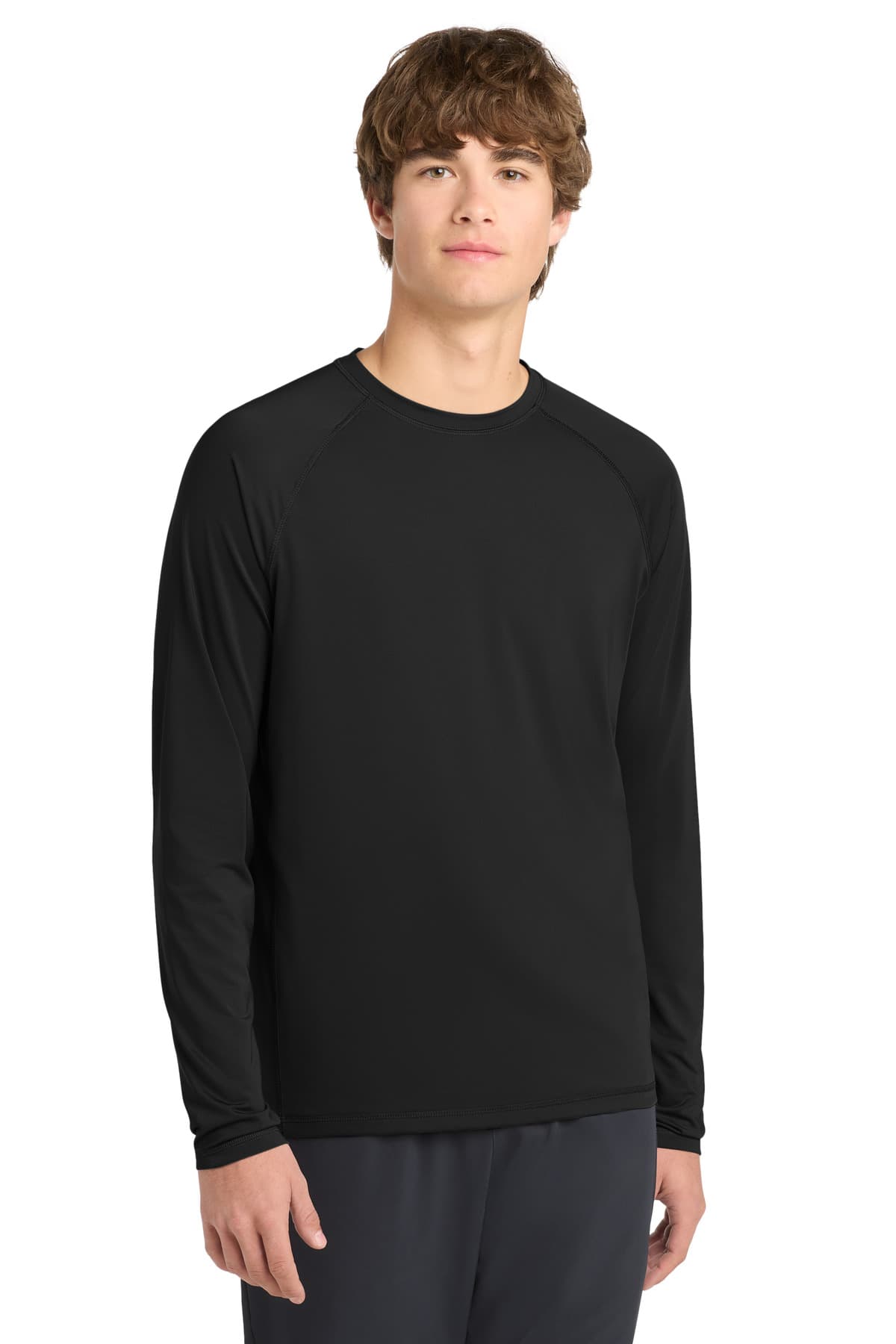 Sport-Tek ® Long Sleeve Rashguard Tee — Black