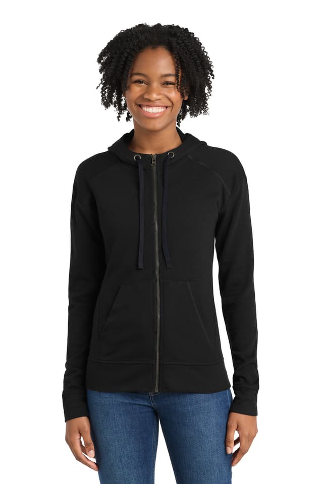 Sport-Tek ® Women's PosiCharge ® Tri-Blend Wicking Fleece Full-Zip Hooded Jacket