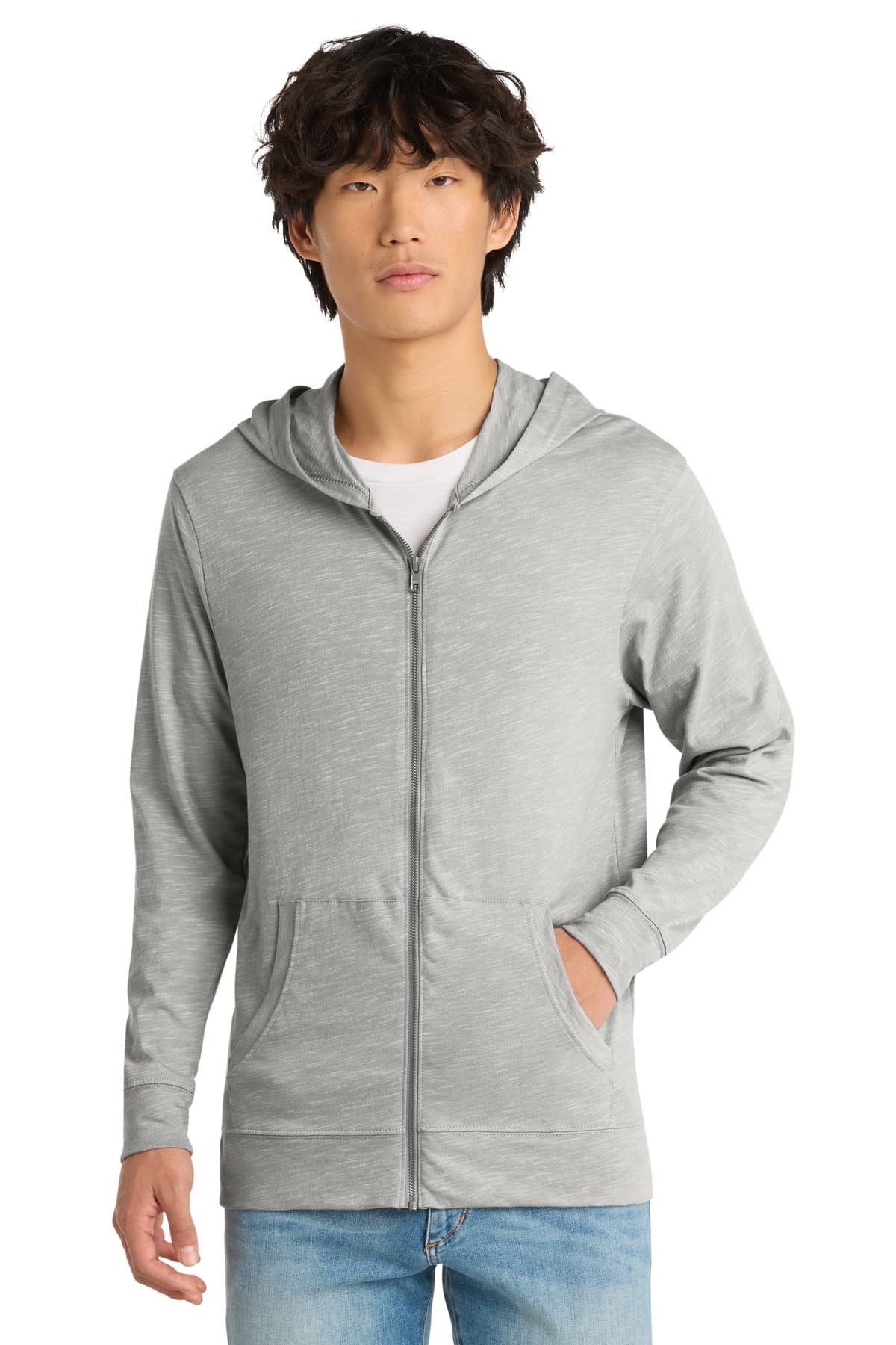 District ® Medal Full-Zip Hoodie — Light Grey