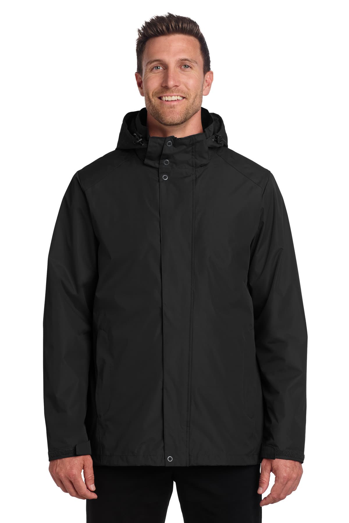 Port Authority ® All-Weather 3-in-1 Jacket — Black