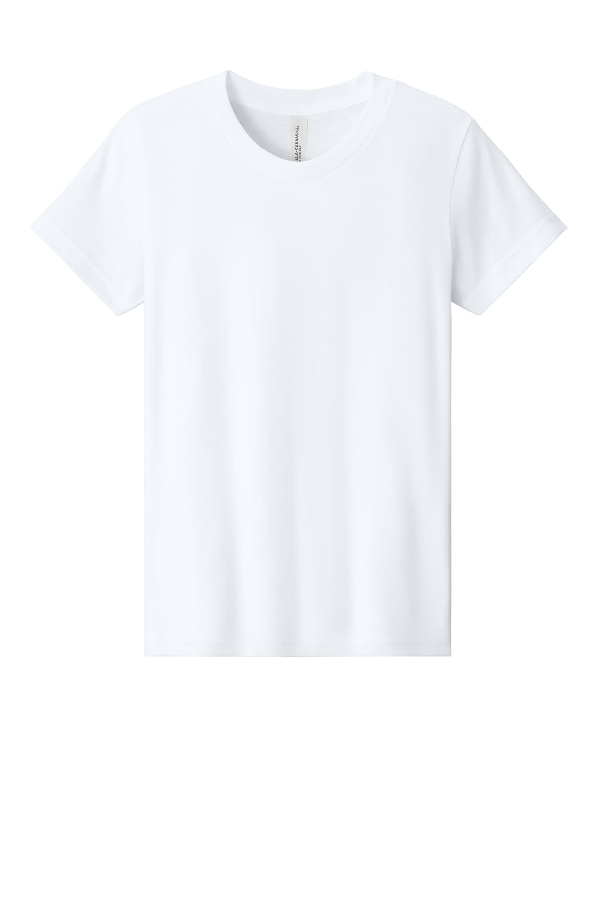 BELLA+CANVAS ® Youth Heather CVC Tee — Solid White Blend