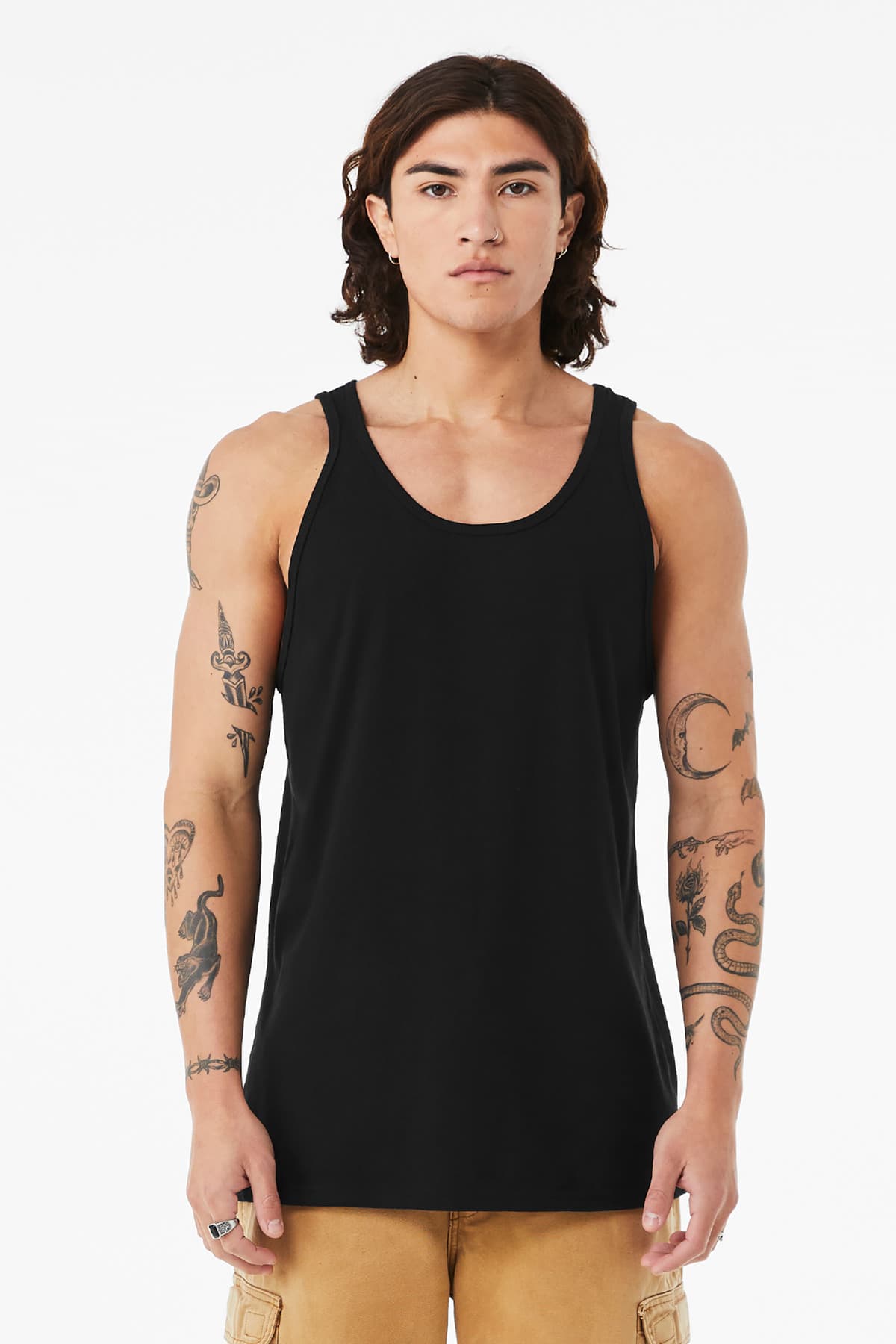 BELLA+CANVAS ® Unisex Heather CVC Tank — Solid Black Blend